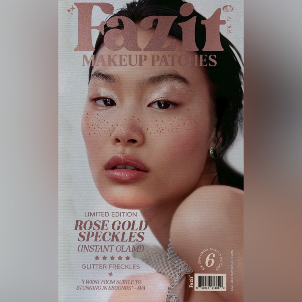 Fazit Rose Gold Glitter Patches Speckle Freckle Tattoo